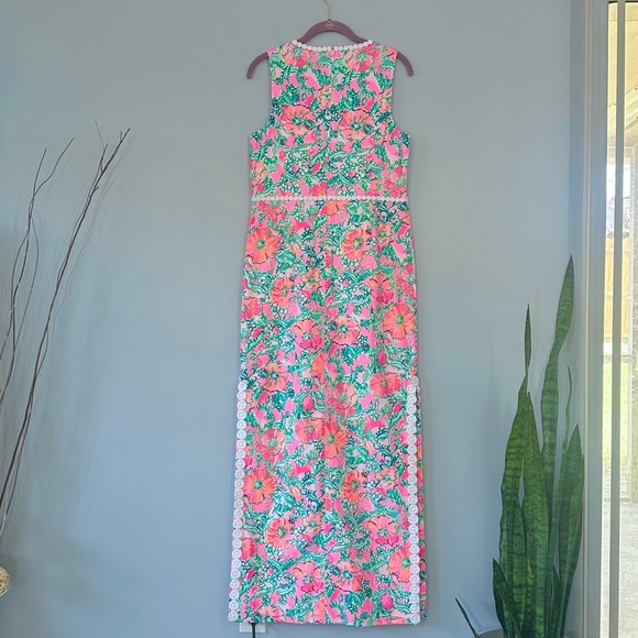 Lilly Pulitzer Pink and Green Floral Maxi Dress - Picture 11 of 15